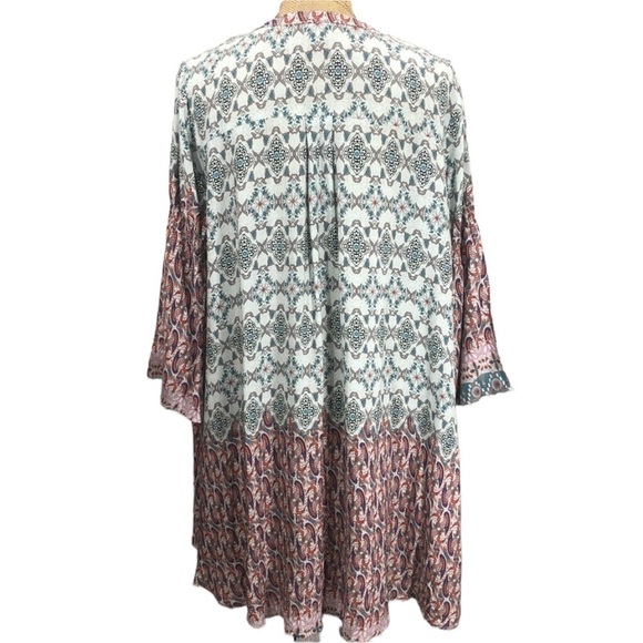 Umgee Floral Boho Festival Ready Mini Dress Size Small - Picture 5 of 7